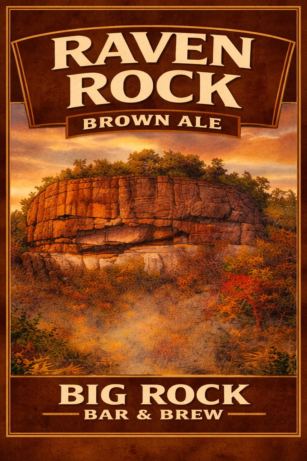 Raven Rock Brown Ale poster