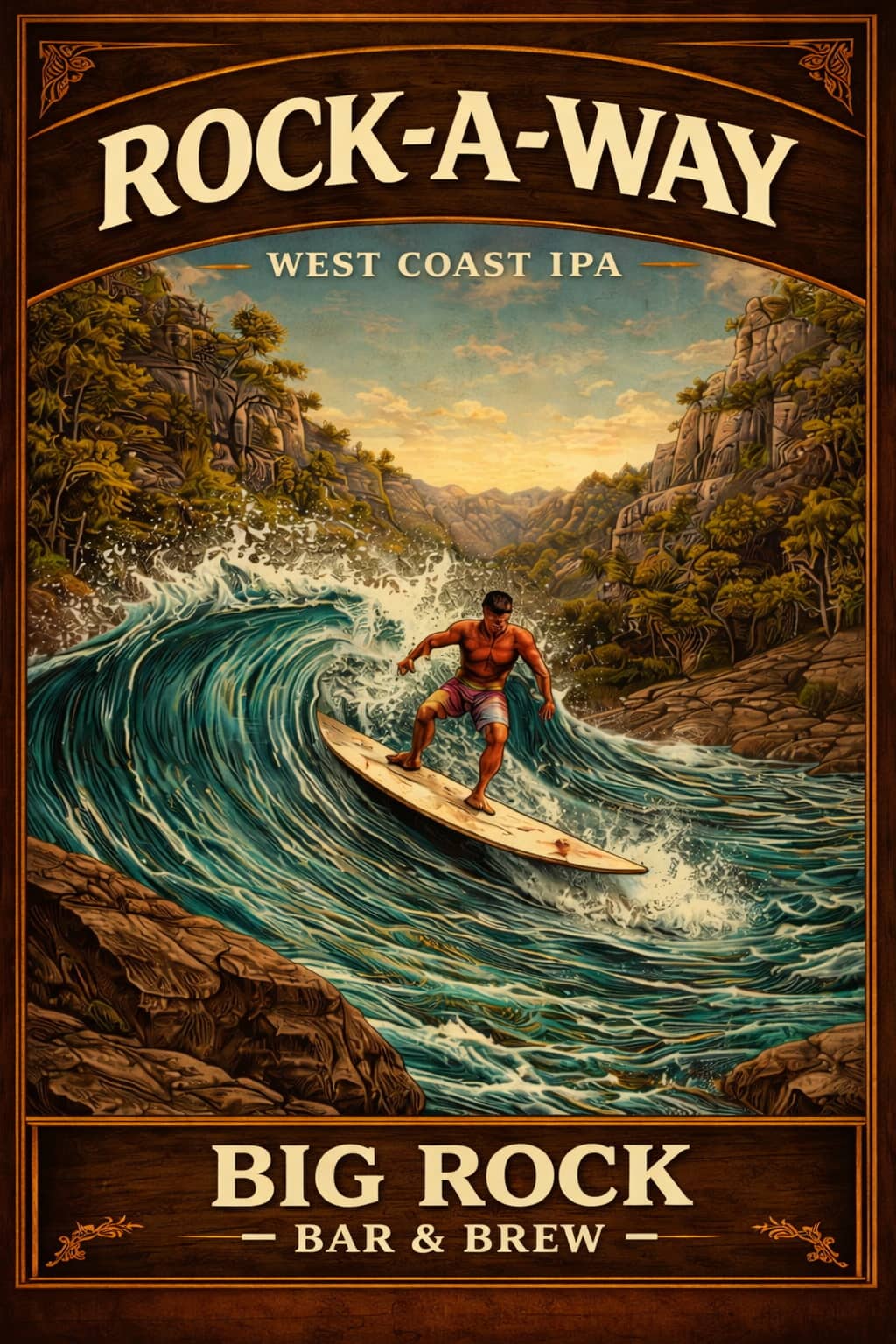 Rock-A-Way West Coast IPA poster