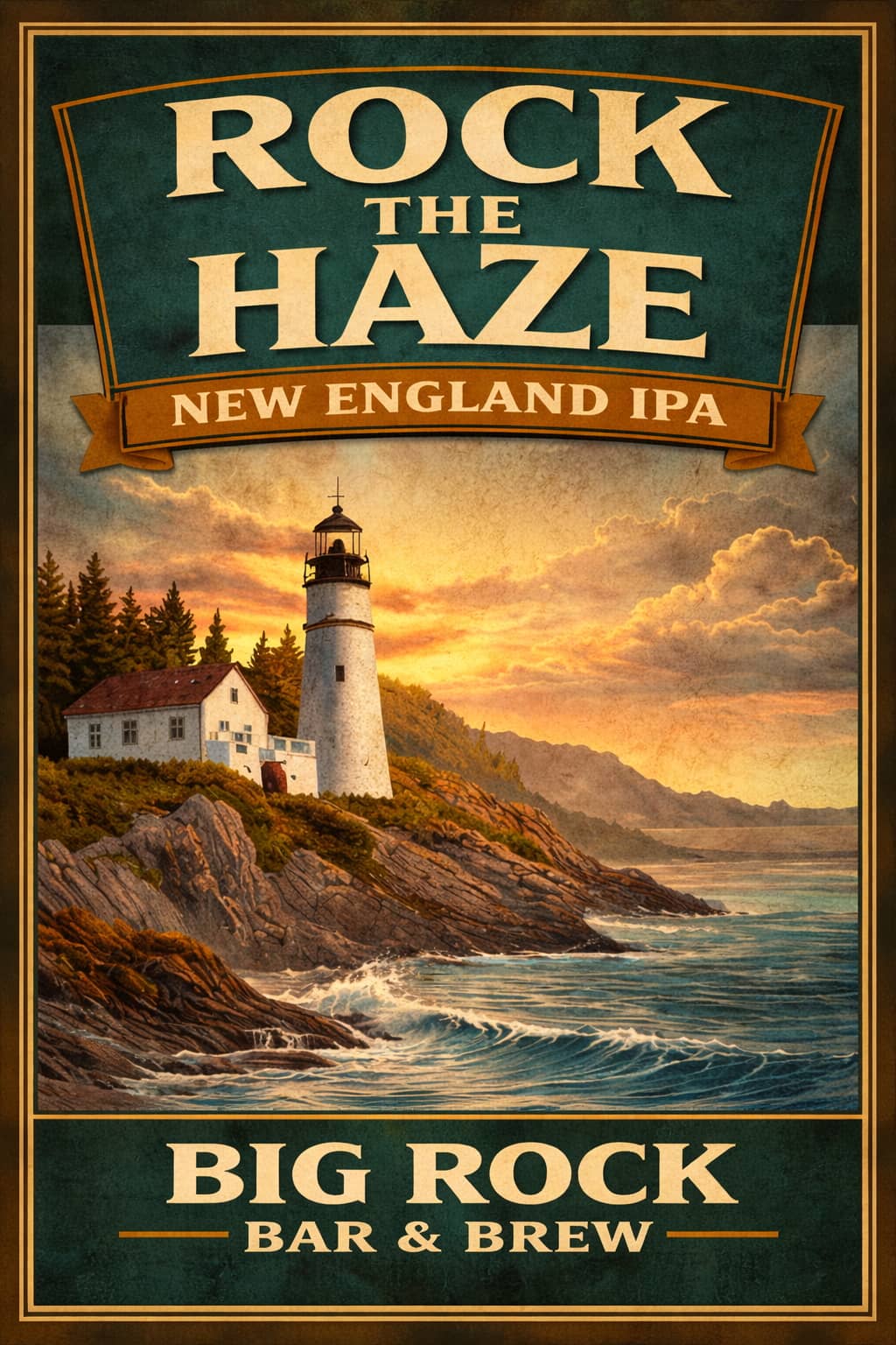 Rock the Haze New England IPA poster